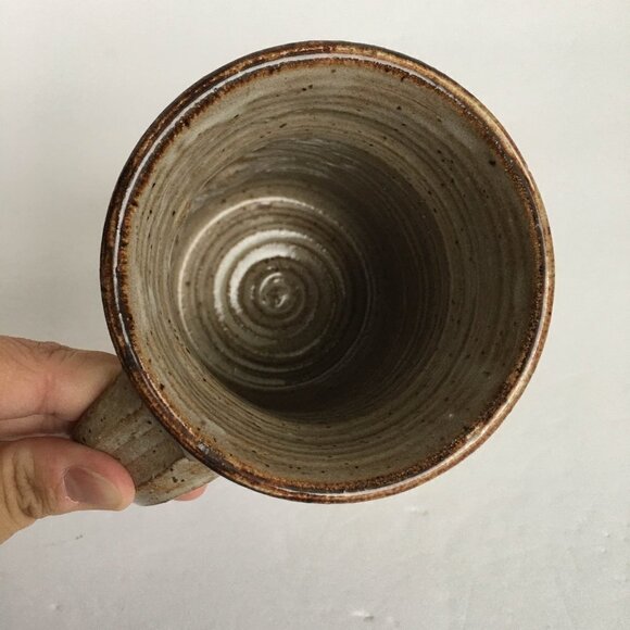 Vintage 1980s John Coiner Ugly Face Woman Queen Crown Cleavage Pottery Mug Cup - Picture 7 of 10